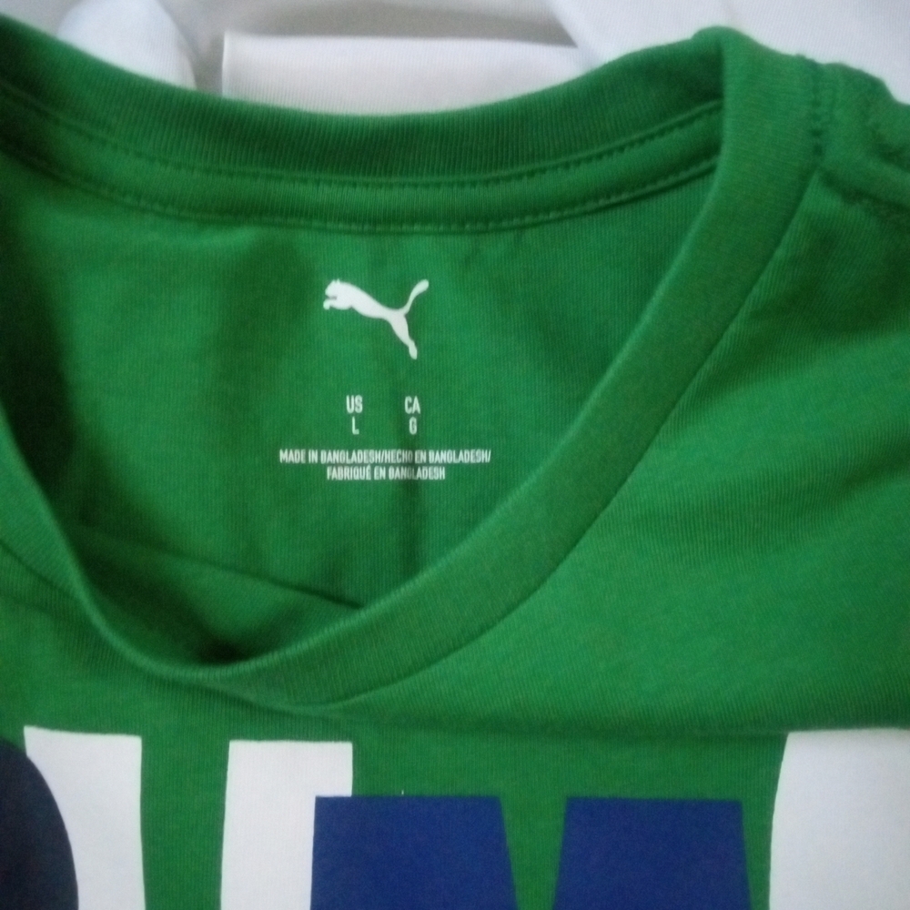 🆕 Youth/ Boys Puma Green and Brown Graphic T-Shirts - Picture 9 of 10